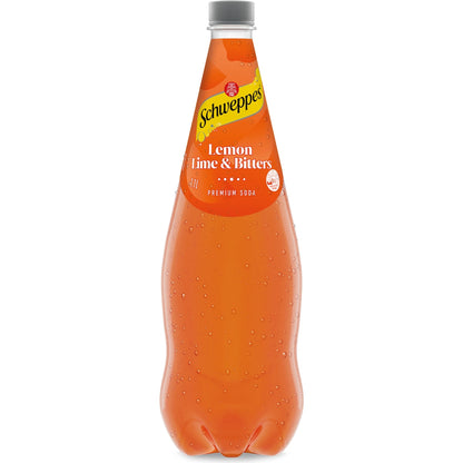 Schweppes Lemon Lime Bitters Soft Drink Mixer Bottle 1.1l