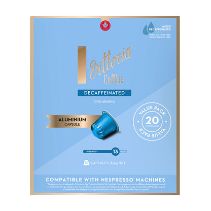 Vittoria Decaffeinated Nespresso Compatible Aluminium Coffee Capsules - 20 Pack