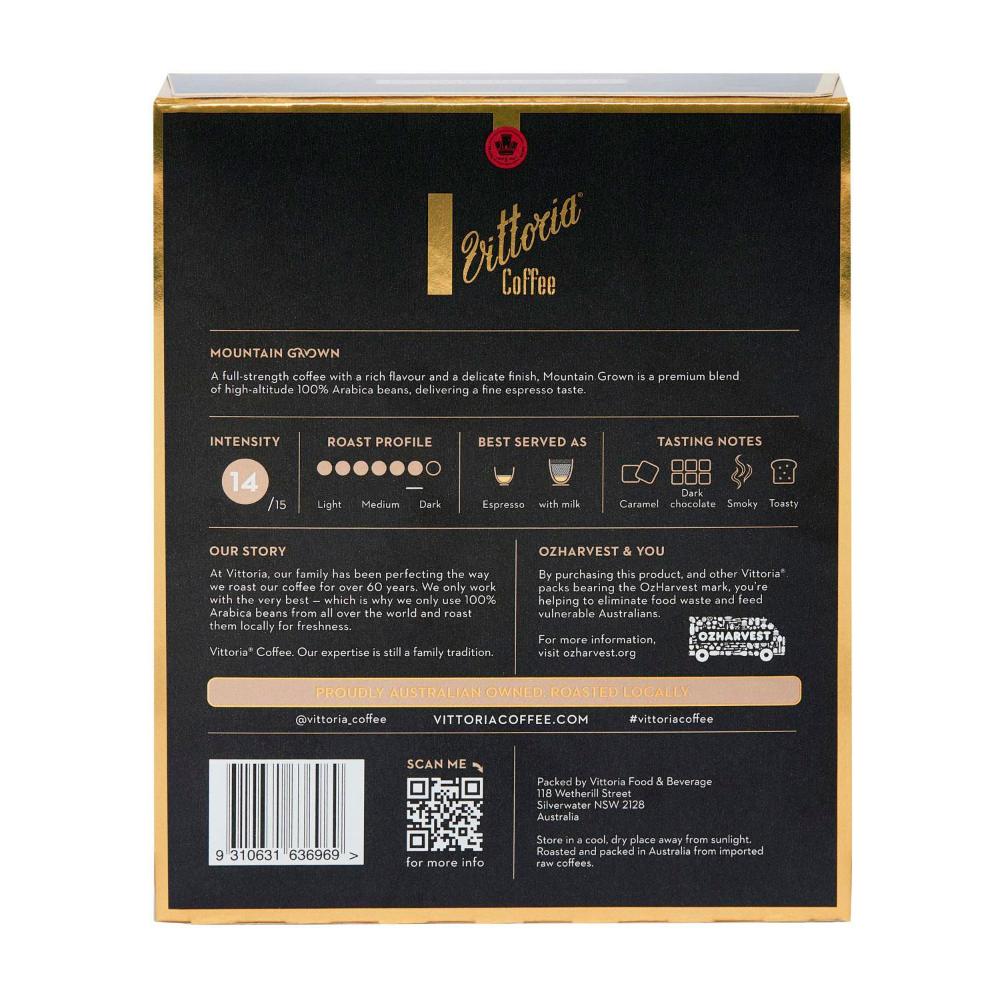 Vittoria Mountain Grown Nespresso Compatible Aluminium Coffee Capsules - 20 Pack