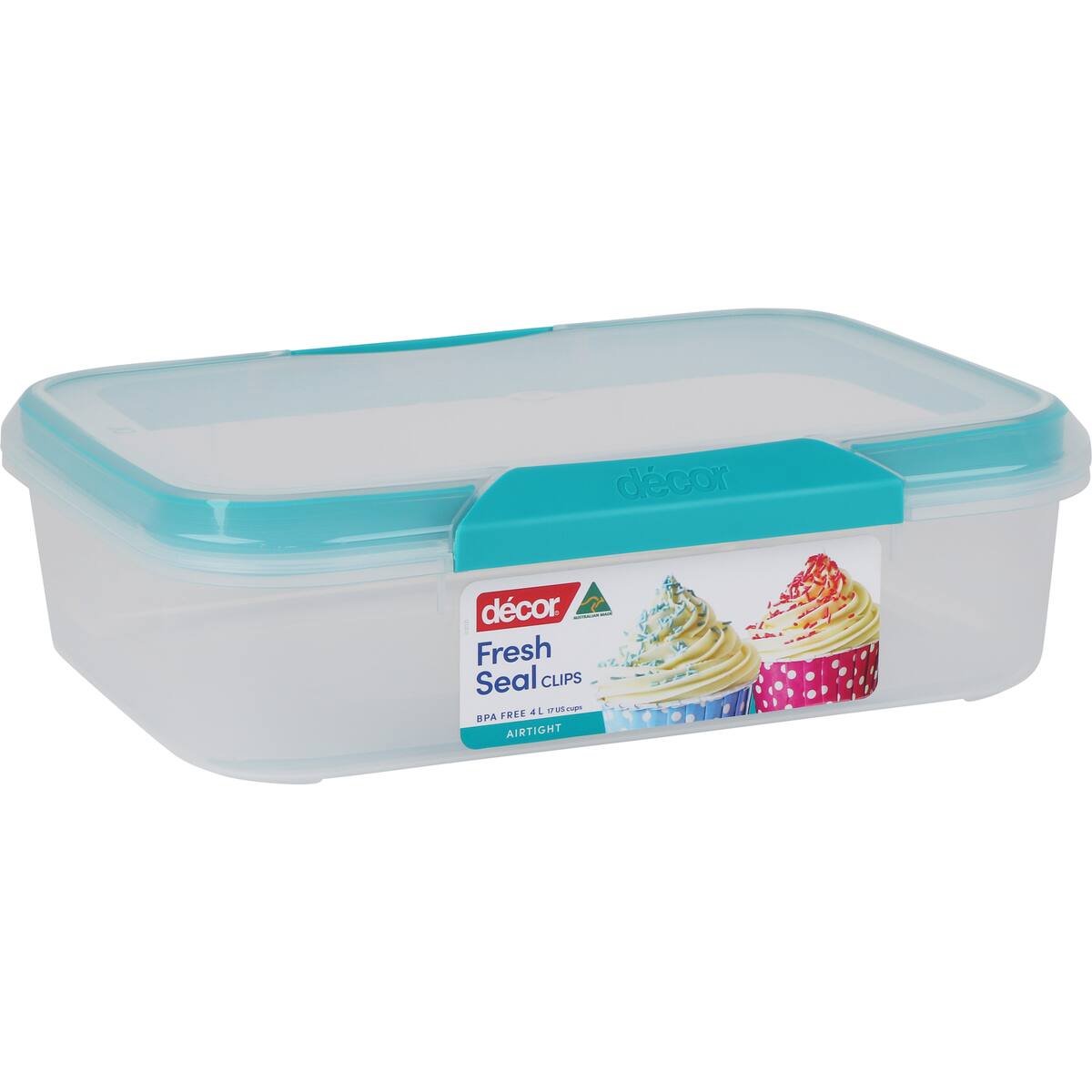 Decor Fresh Seal Clips Oblong Container 4l Each