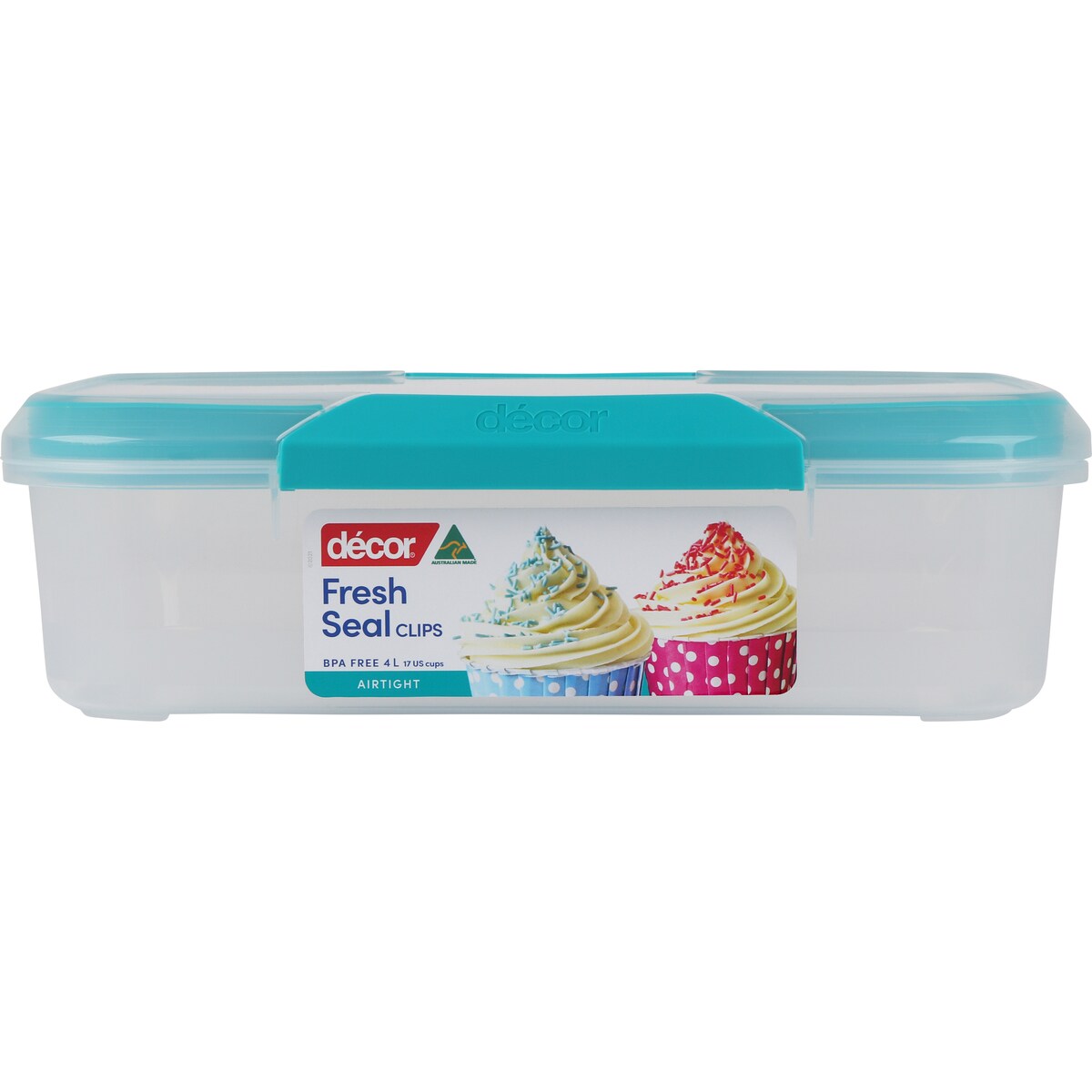 Decor Fresh Seal Clips Container, Oblong 4l