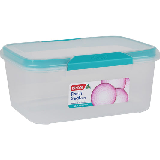 Decor Fresh Seal Clips Oblong Container 7l Each