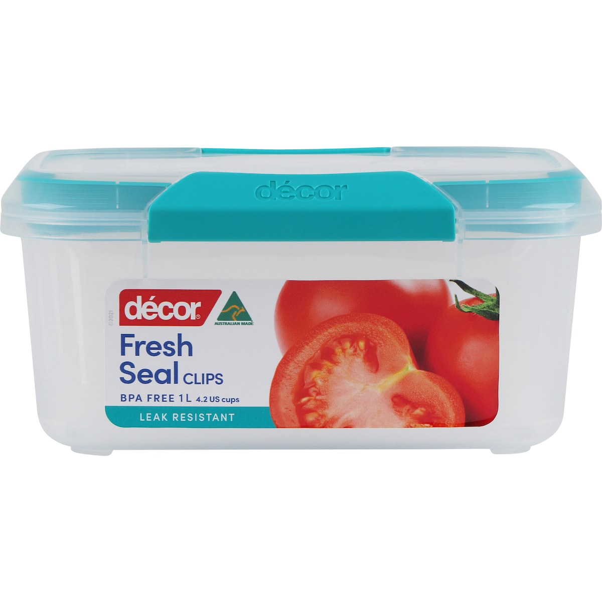 Decor Fresh Seal Clips Oblong Container 1l Each