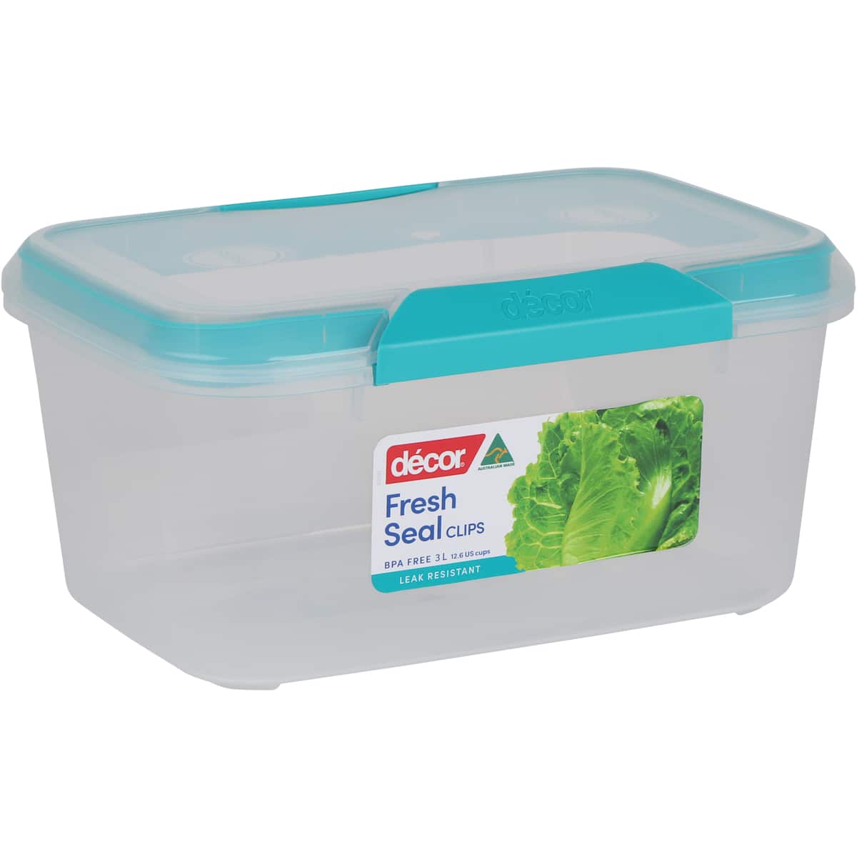 Decor Fresh Seal Clips Oblong Container 3l Each