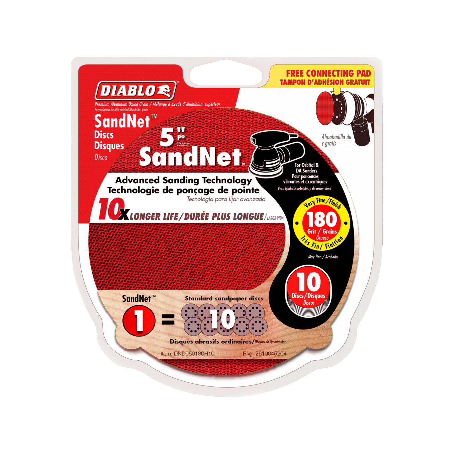 Diablo Orbital Sandnet Discs - 125mm - 180 Grit - 10 Pack
