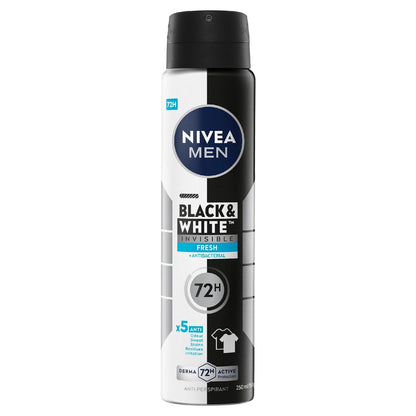 Nivea Men Black&white Fresh Aerosol Antiperspirant Deodorant 250ml