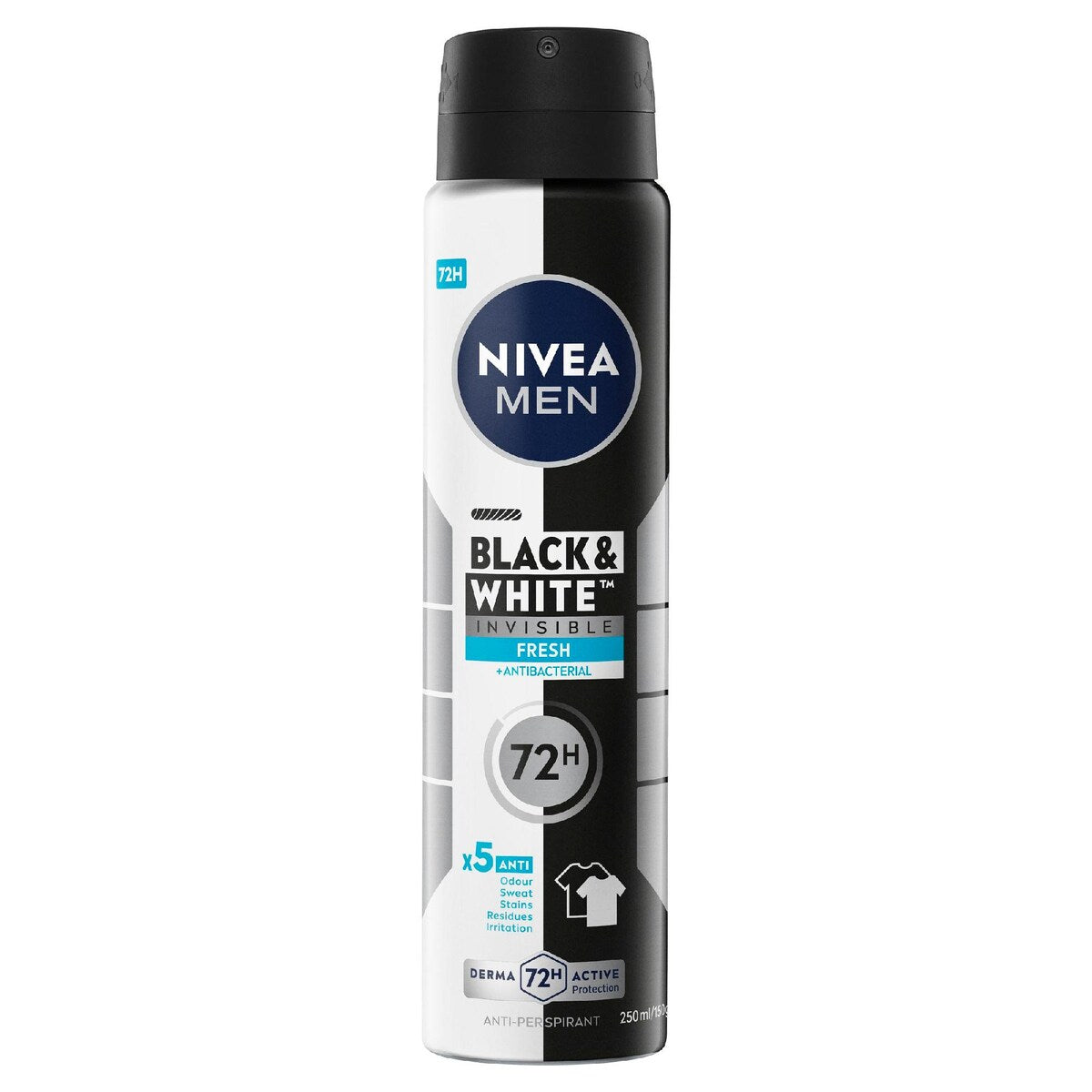 Nivea Men Black&white Fresh Aerosol Antiperspirant Deodorant 250ml