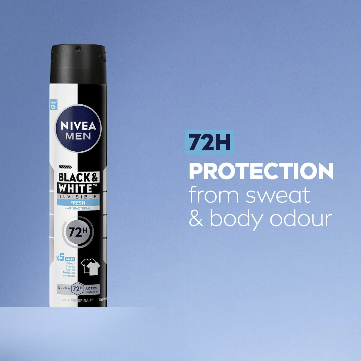 Nivea Men Black&white Fresh Aerosol Antiperspirant Deodorant 250ml
