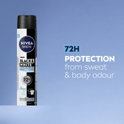Nivea Men Black&white Fresh Aerosol Antiperspirant Deodorant 250ml