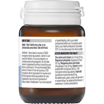 Blackmores Bio Zinc Skin Health Immune Support Vitamin Tablets 84 pack