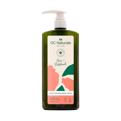 OC Naturals Rose & Patchouli Moisturising Body Wash - 725mL