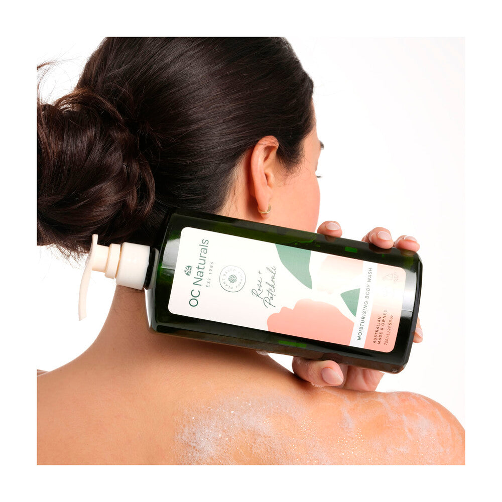 OC Naturals Rose & Patchouli Moisturising Body Wash - 725mL