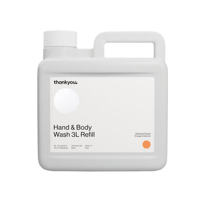 Thankyou Hand & Body Wash Botanical Sweet Orange & Almond Refill - 3L