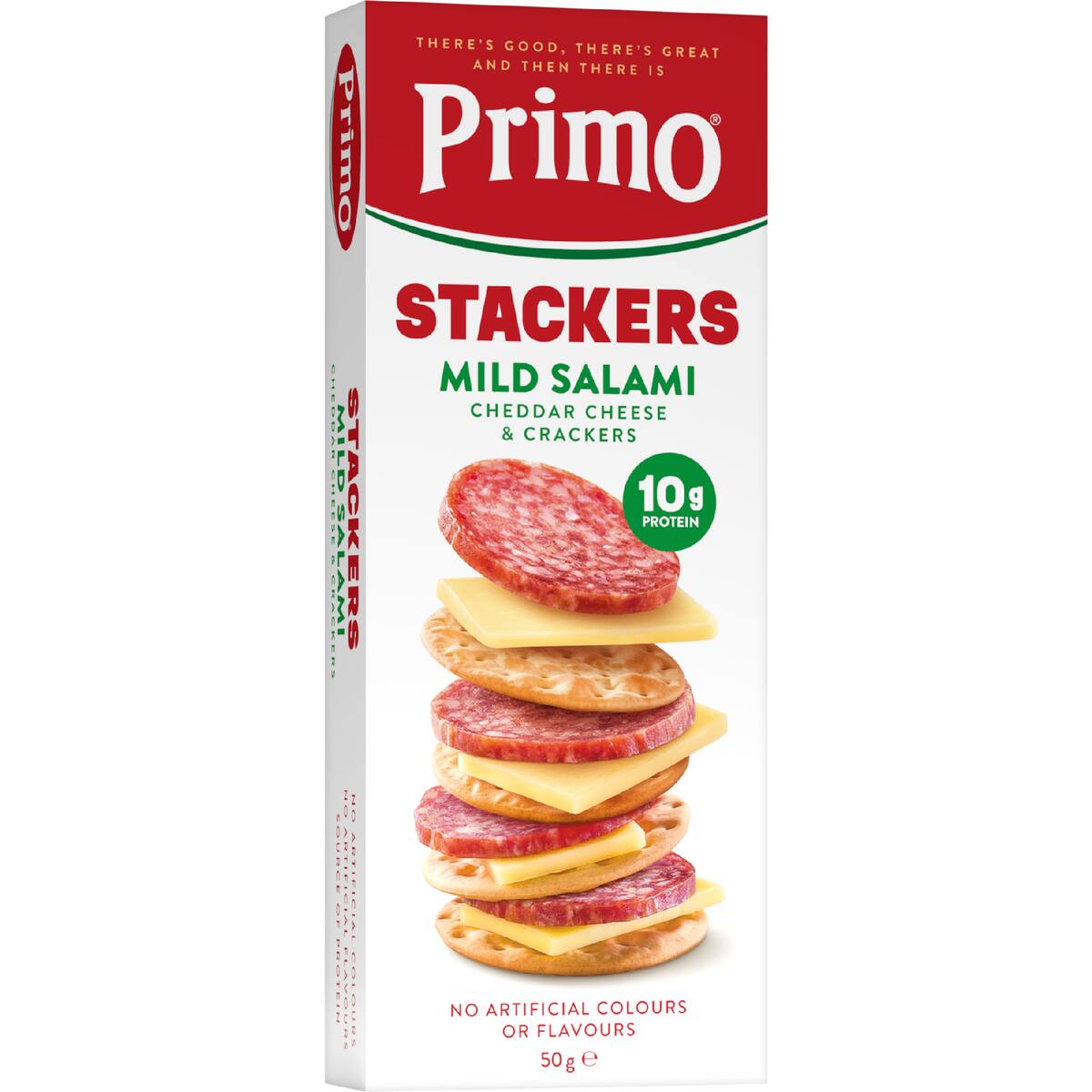 Primo Stackers Mild Salami Cheddar Cheese & Crackers 50g