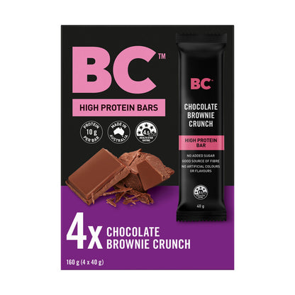BC Chocolate Brownie Crunch High Protein Bar 4 Pack - 160g