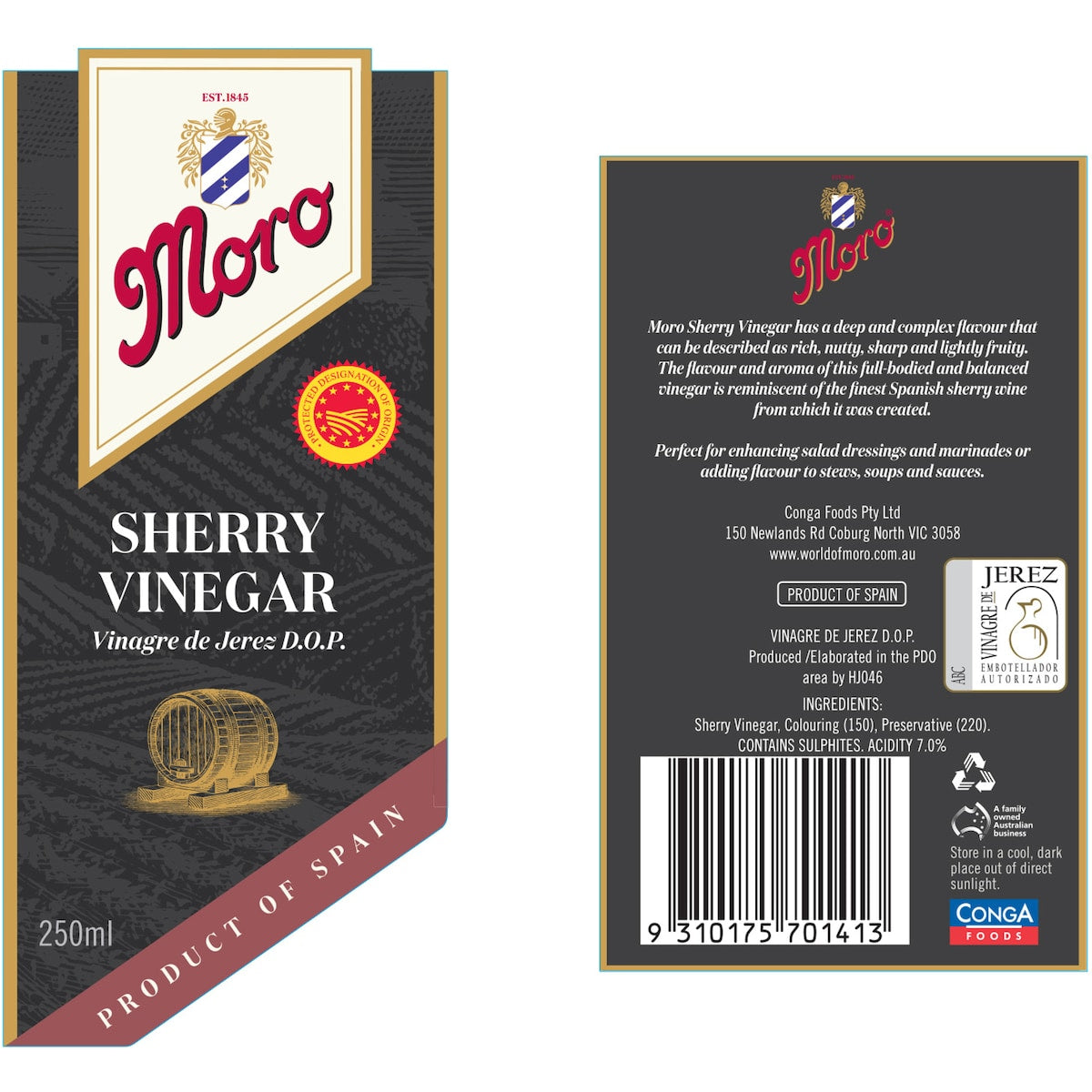 Moro Sherry Vinegar 250ml