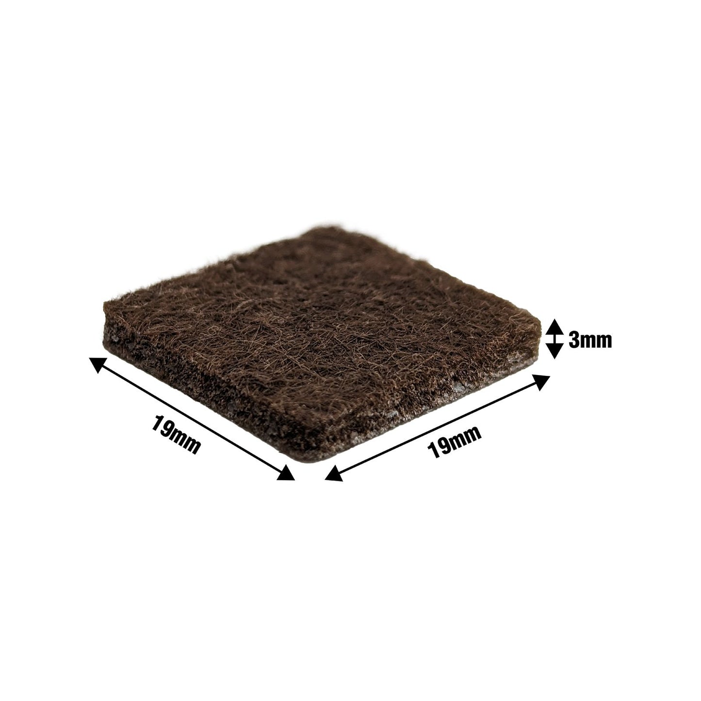 Surface Gard Brown Square Felt Floor Protection - 19mm - 12 Pack