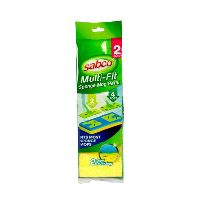 Sabco Multi Fit Sponge Mop Refill - 2 pack