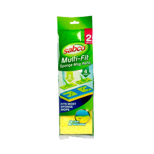 Sabco Multi Fit Sponge Mop Refill - 2 pack