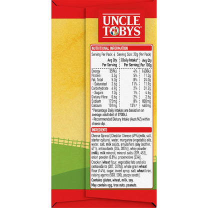 Uncle Tobys Le Snak French Onion 6 Pack