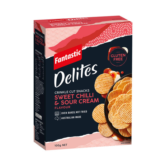 Fantastic Delites Rice Snacks Sweet Chilli & Sour Cream - 100g