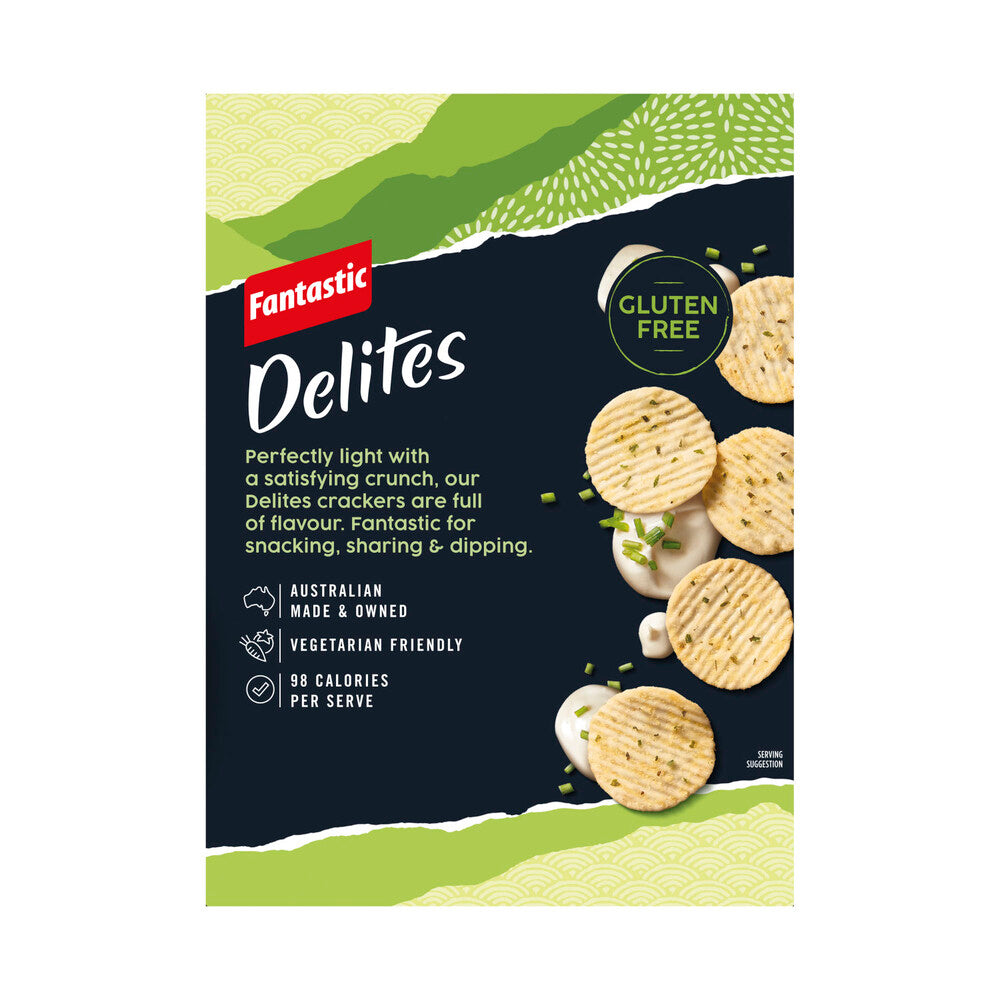 Fantastic Delites Rice Snacks Sour Cream & Chive - 100g