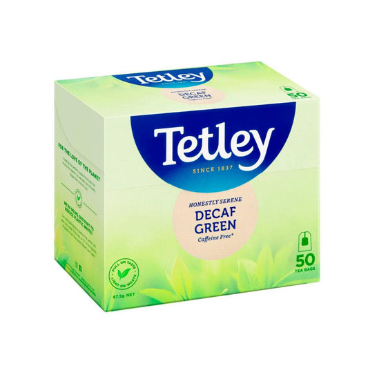 Tetley Decaffeinated Green Tea Bags 50 Pack - 87.5g