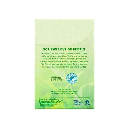 Tetley Decaffeinated Green Tea Bags 50 Pack - 87.5g