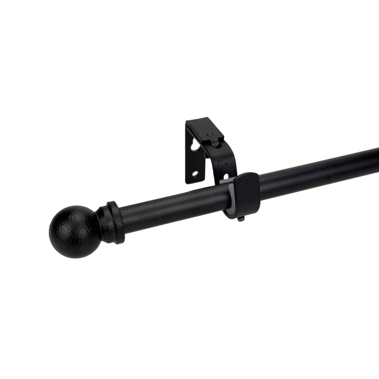 Pillar 16mm Black Ball Curtain Rod Finials - 1 Pair