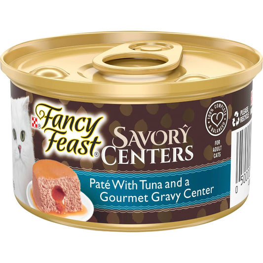 Fancy Feast Adult Savory Centers Patè Tuna Gravy Wet Cat Food 85g