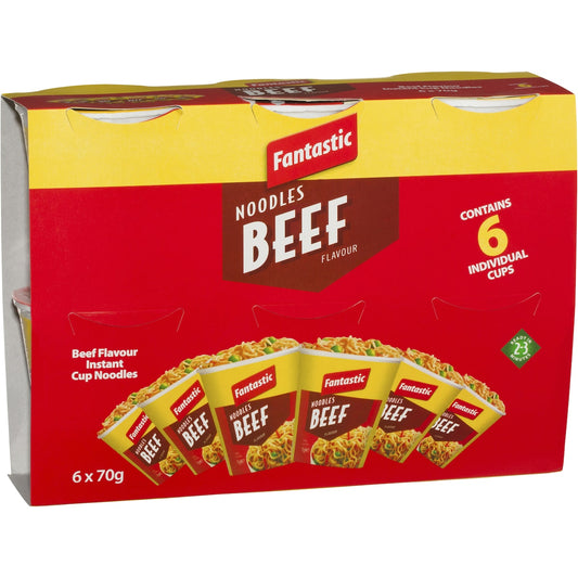 Fantastic Cup Noodles Beef 6 pack