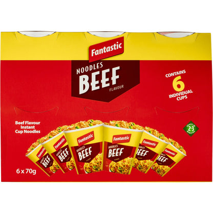 Fantastic Cup Noodles Beef 6 pack