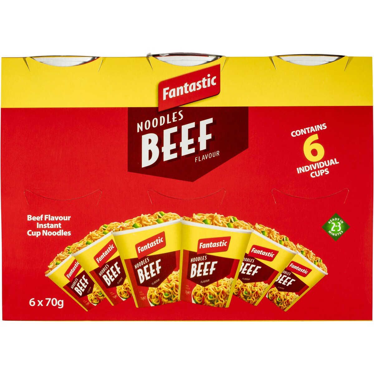 Fantastic Cup Noodles Beef 6 pack