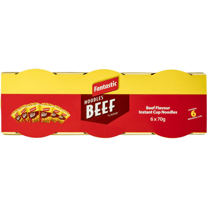 Fantastic Cup Noodles Beef 6 pack