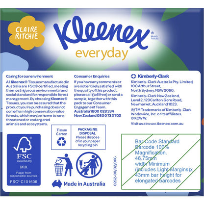 Kleenex Everyday 2 Ply Facial Tissues Cube 85 Pack