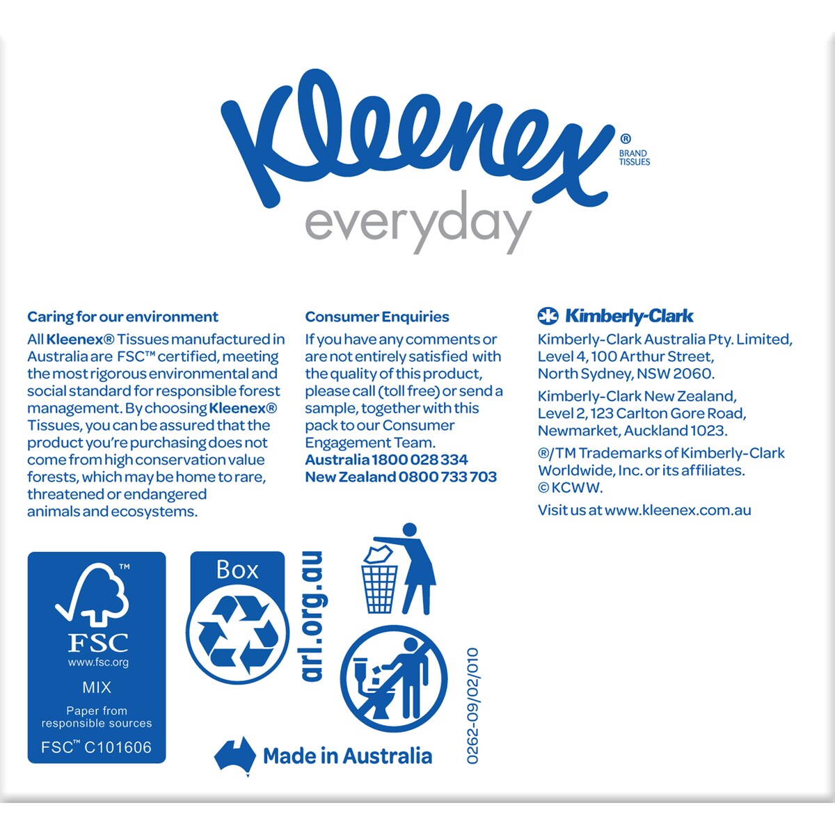 Kleenex Everyday 2 Ply Facial Tissues Cube 85 Pack