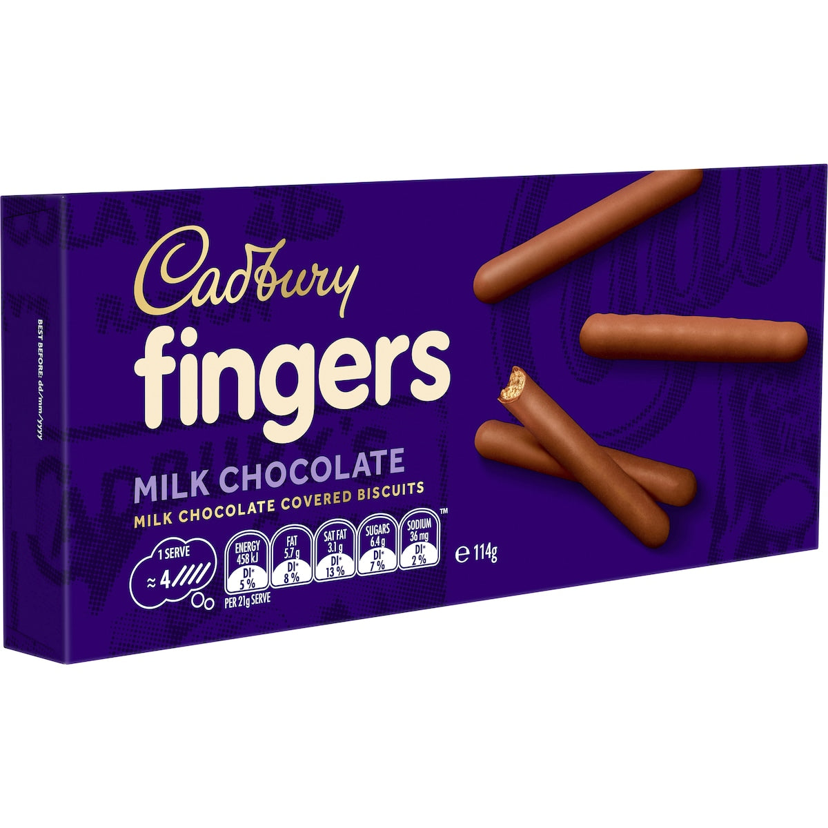 Cadbury Fingers Milk Chocolate Biscuits 114g