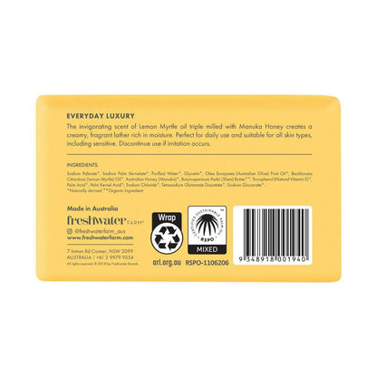 Freshwater Farm Body Bar Lemon Myrtle + Manuka Honey - 200g