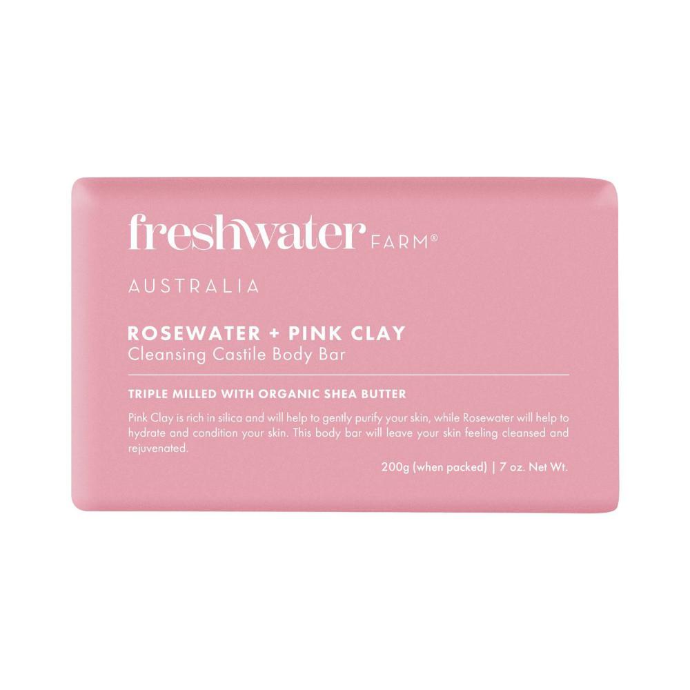 Freshwater Farm Body Bar Rosewater + Pink Clay - 200g