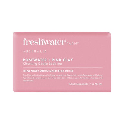 Freshwater Farm Body Bar Rosewater + Pink ay - 200g