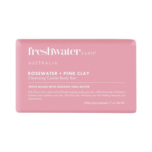 Freshwater Farm Body Bar Rosewater + Pink ay - 200g