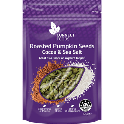 Connect Foods Pumpkin Seeds Cocoa & Sea Salt 125g