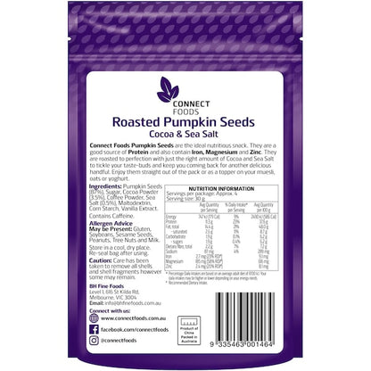 Connect Foods Pumpkin Seeds Cocoa & Sea Salt 125g