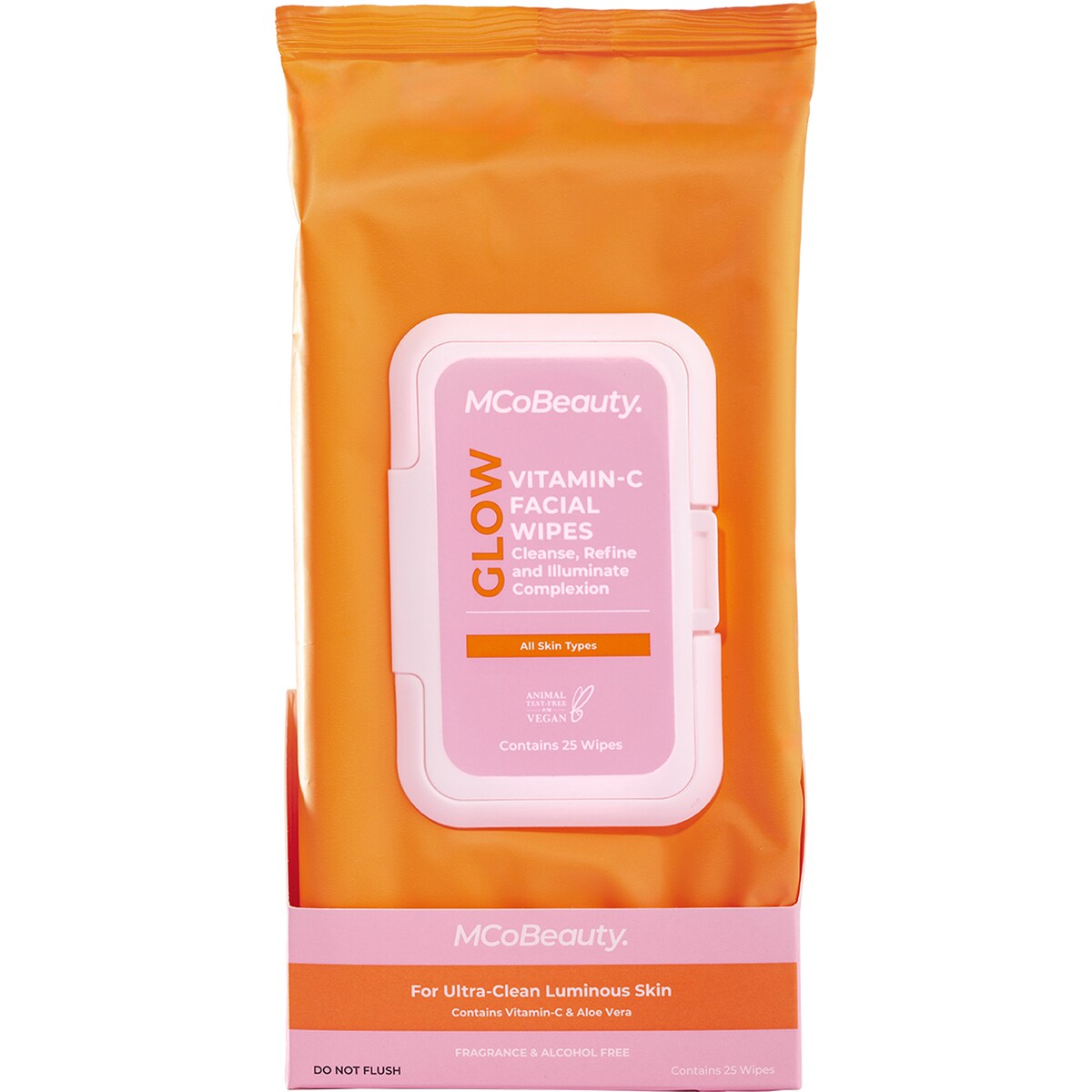 MCoBeauty Glow Vitamin C Facial Wipes 25 pack