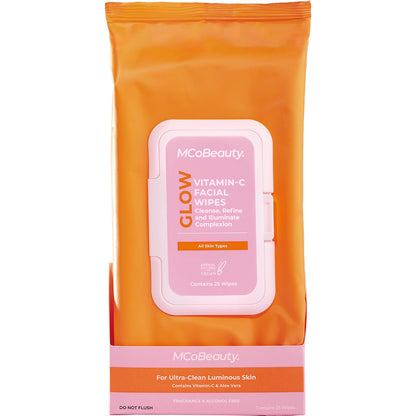 MCoBeauty Glow Vitamin C Facial Wipes 25 pack