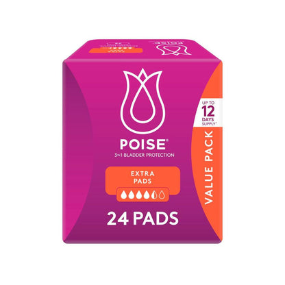 Poise Extra Pads For Bladder Leaks - 24 pack