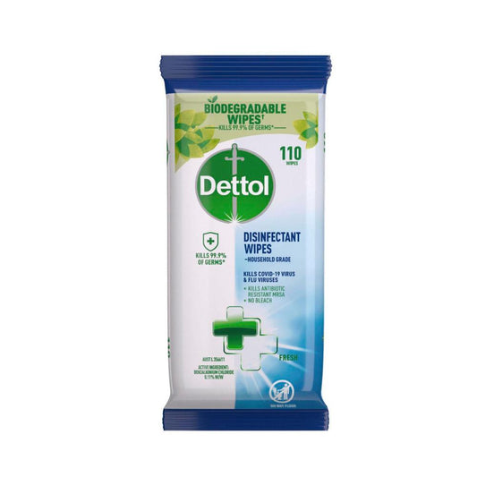 Dettol Multipurpose Disinfectant Cleaning Wipes Fresh - 110 Pack