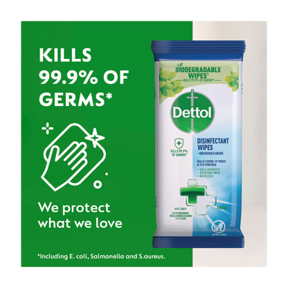 Dettol Multipurpose Disinfectant eaning Wipes Fresh - 110 Pack