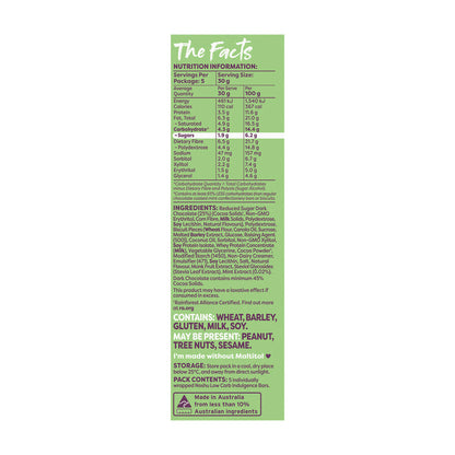 Noshu Low Carb Choc Mint Indulgence Bars - 150g