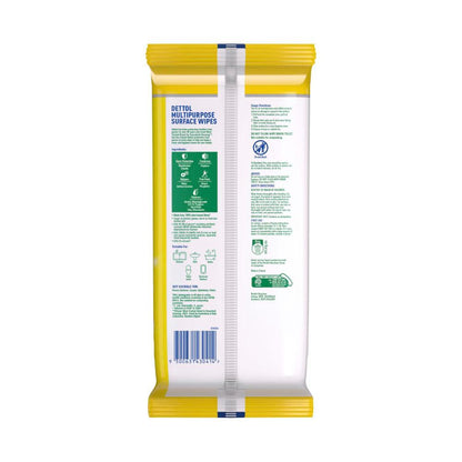 Dettol Disinfectant Lemon Multipurpose eaning Wipes - 110 pack
